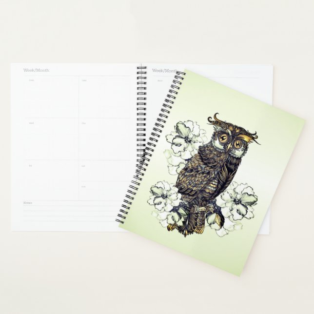Golden Owl Green Orchids Planner (Display)