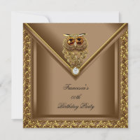 Golden Owl Image Elite Elegant Birthday Party