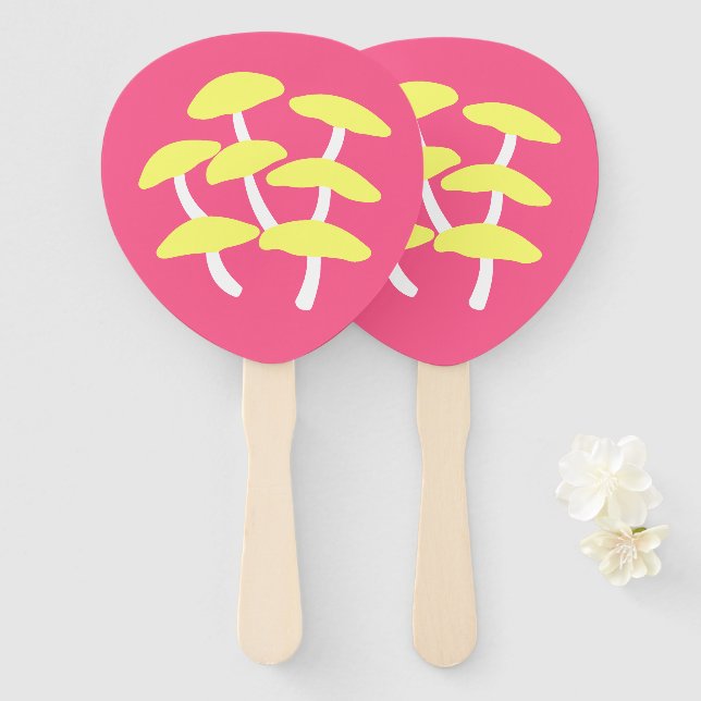Golden Oyster Hand Fan (Front and Back)