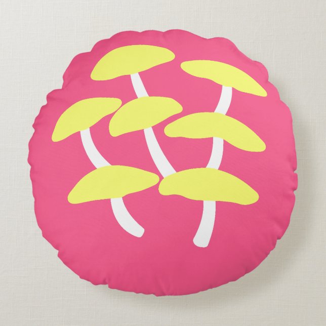 Golden Oyster Round Pillow (Front)