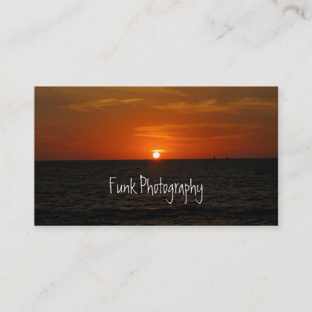 Golden Pacific Sunset Business Card (Front)