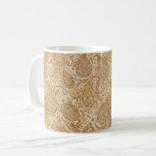 Golden Paisley Warm Cosy Classic Design Coffee Mug