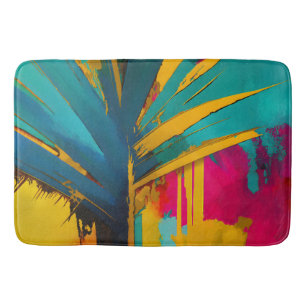 Golden Palm – Abstract Tropical Energy Bath Mat