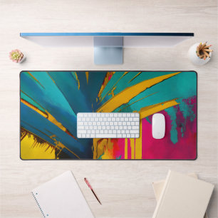 Golden Palm – Abstract Tropical Energy Desk Mat