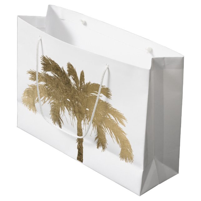 Golden Palm Large Gift Bag (Front Angled)