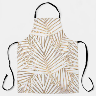 Golden palm leaves: art deco. apron