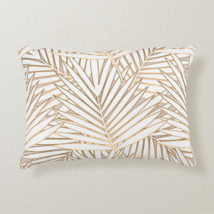 Golden palm leaves: art deco. decorative cushion