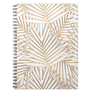 Golden palm leaves: art deco. notebook