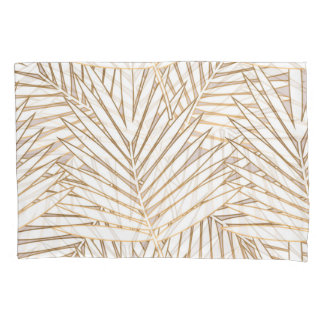 Golden palm leaves: art deco. pillowcase