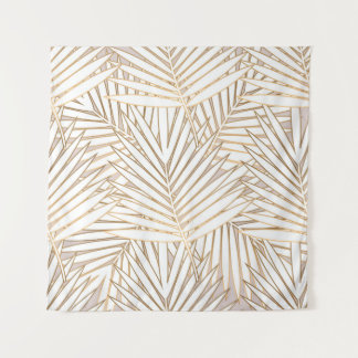 Golden palm leaves: art deco. tapestry