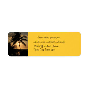 Golden Palm Tree Sunset Holiday