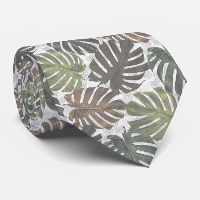 Golden palm tropical leaves tie (Rolled)