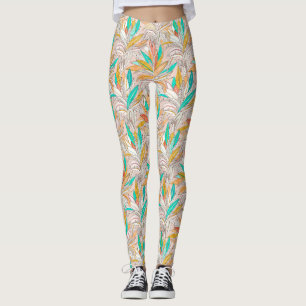 golden palms blush leggings