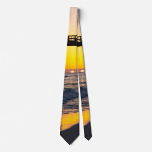 Golden Panama City Beach Sunset Reflections Tie