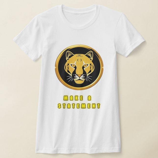Golden Panther Emblem T-Shirt (Laydown)