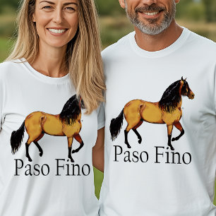 Golden Paso Fino Horse Illustration Equestrian T-Shirt