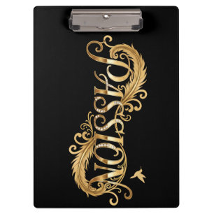 Golden Passion – Luxury Typography Inspirational D Clipboard