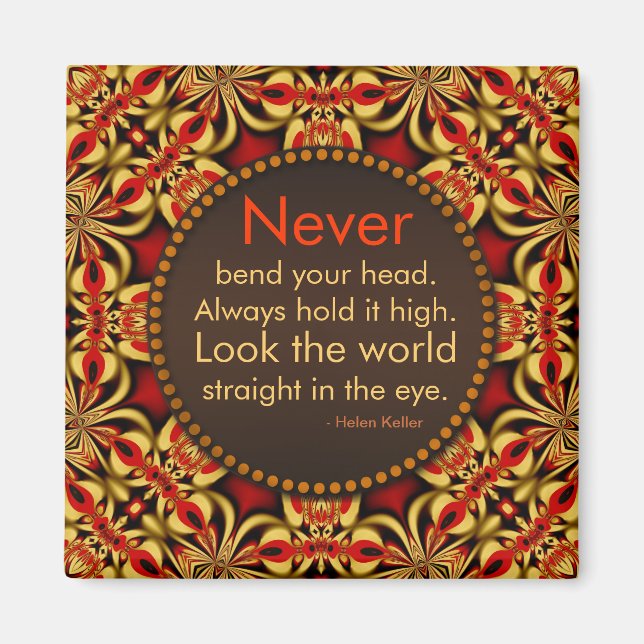 Golden Passion Motivational Quote Magnet (Front)