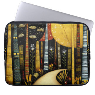 GOLDEN PATH GROVE WHIMSICAL FOREST ART #1 LAPTOP SLEEVE