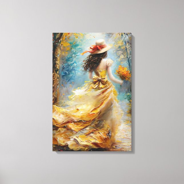 Golden Pathway Muse Canvas Print (Front)