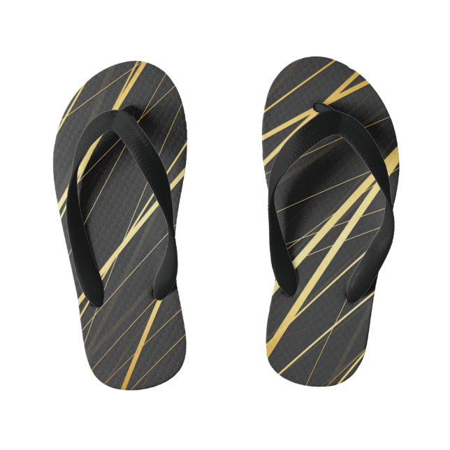 Golden Pattern 1 Kid's Jandals (Footbed)