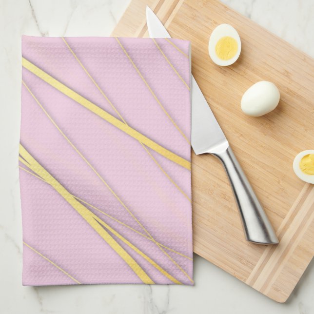 Golden Pattern 2 Tea Towel (Quarter Fold)