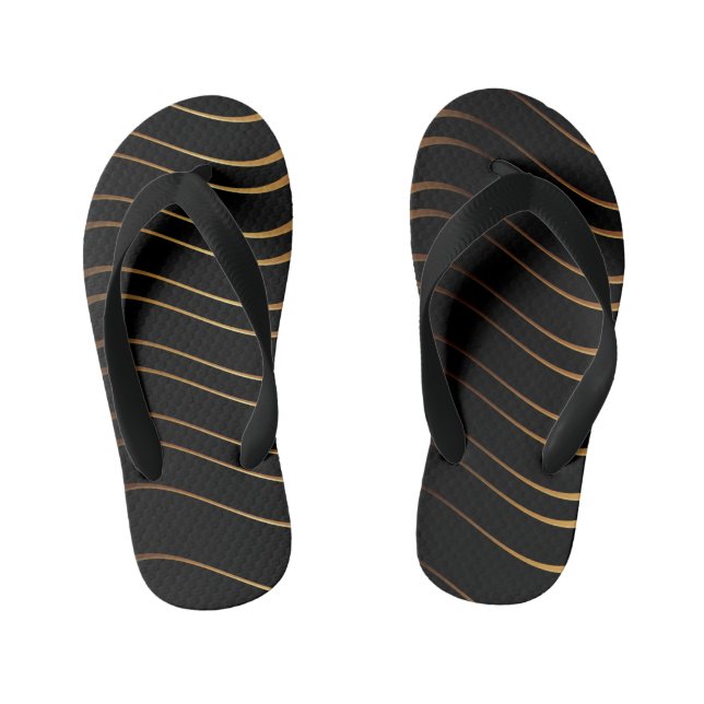 Golden Pattern 4 Kid's Jandals (Footbed)