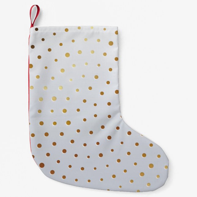 Golden Pattern 5 Small Christmas Stocking (Front)
