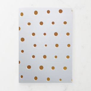 Golden Pattern 5 Tri-Fold Holiday Card