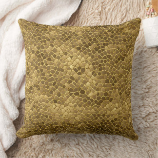Golden Patterns AI art Cushion