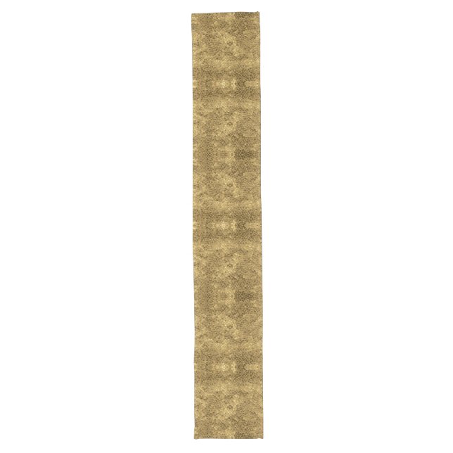 Golden Patterns AI art  Long Table Runner (Front)