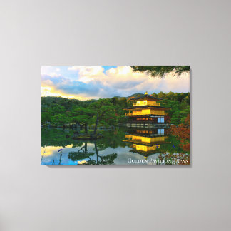 Golden Pavilion Kyoto Japan Temple Reflection Canvas Print
