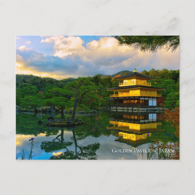 Golden Pavilion Temple Kyoto Japan Landscape Postcard (Front)