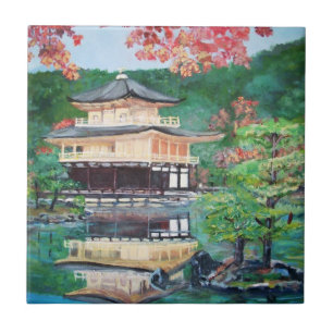 Golden Pavillion in Kyoto Tile