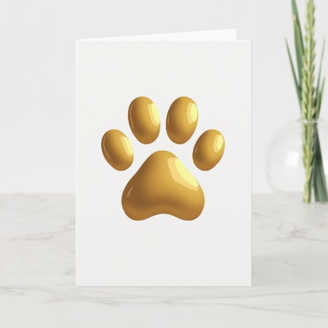 Golden Paw Fathers Day Card (Front)