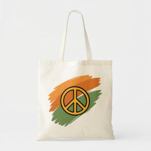 Golden Peace Symbol Budget Tote