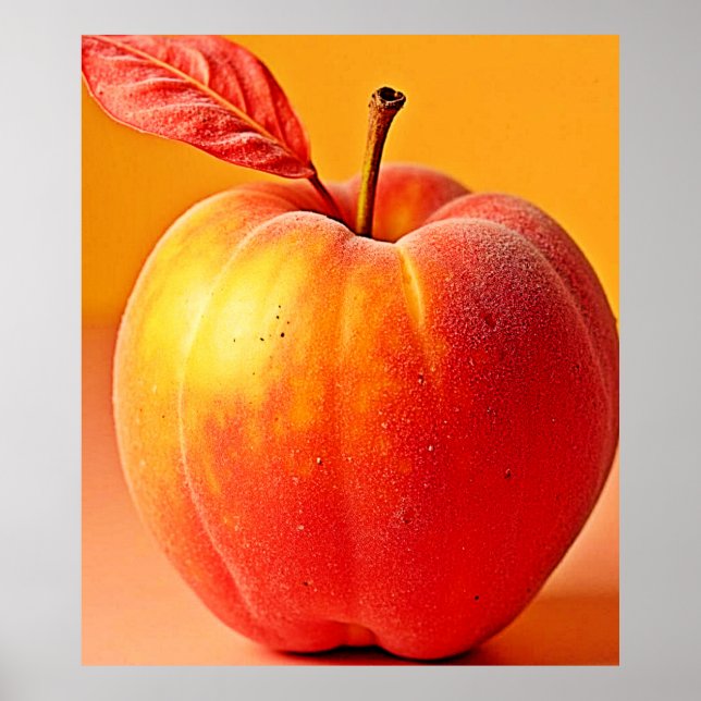 Golden Peach Perfection Design Poster (Front)