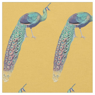 Golden Peacock Fabric