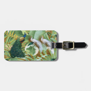 Golden Peacock Temple Dreams Collection Luggage Tag