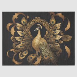 Golden Peacock Tissue Paper