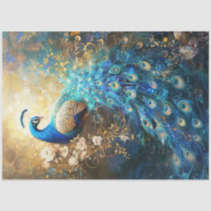 Golden Peacock Tissue Paper