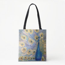 Golden Peacock Tote