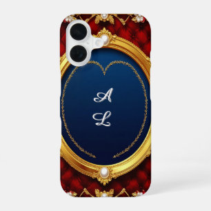 Golden Pearl Heart Frame ✨ Elegant Romantic Luxury iPhone 16 Case