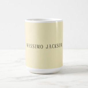 Golden pearl personalised minimalist add own name coffee mug