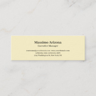 Golden Pearl Plain Professional Modern Minimailst Mini Business Card