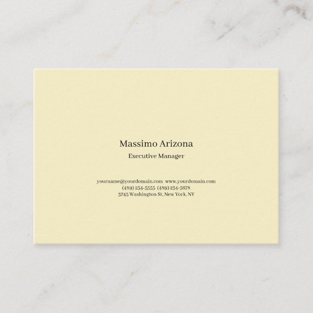 Golden Pearl Plain Professional Modern Minimalist Enclosure Card (Front)