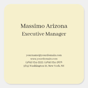 Golden Pearl Plain Professional Modern Minimalist Square Sticker