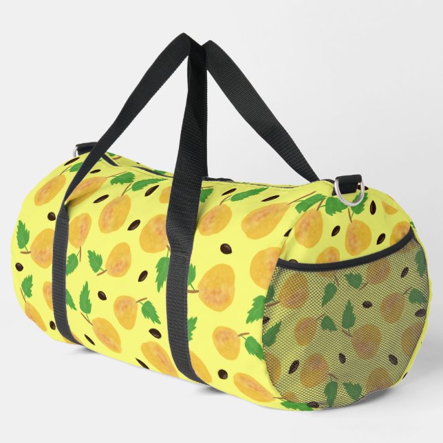 Golden Pears Collection Yellow Bright Duffle Bag (Right Corner)