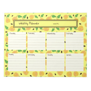 Golden Pears Collection Yellow Bright Planner Notepad