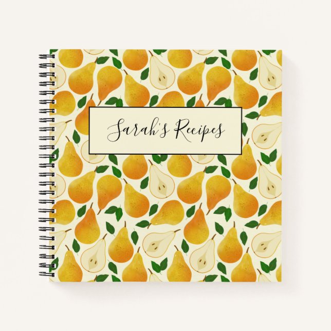 Golden Pears Pattern Notebook (Front)
